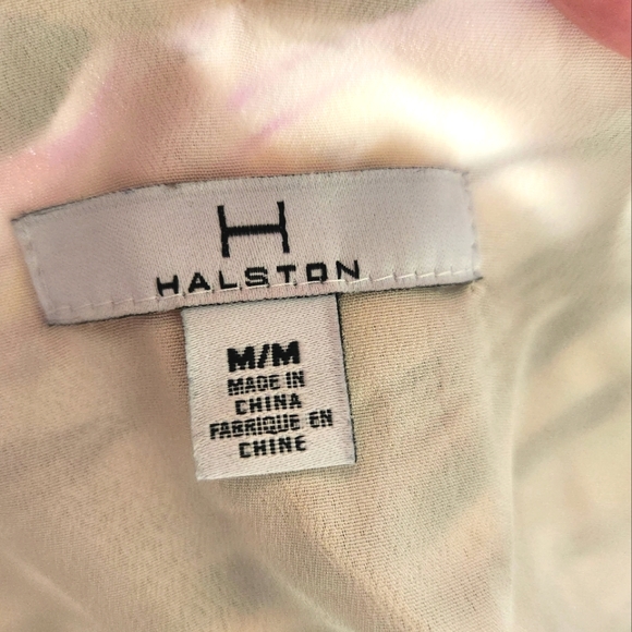 HALSTON Watercolor Maxi Dress with Side Slits - Picture 7 of 7